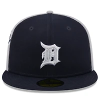 Casquette ajustée 59FIFTY Detroit Tigers Gameday Sideswipe New Era pour hommes, bleu marine/gris
