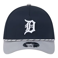 Casquette New Era Flex 39THIRTY pour homme, bleu marine/gris, Detroit Tigers, modèle Rope M-Crown A-Frame