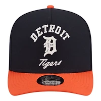 Men's New Era Navy/Orange Detroit Tigers Arched A-Frame 9FIFTY Adjustable Hat
