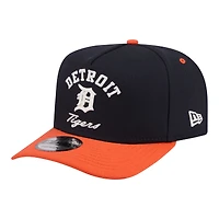 Men's New Era Navy/Orange Detroit Tigers Arched A-Frame 9FIFTY Adjustable Hat