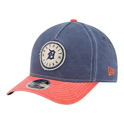 Men's New Era  Navy/Orange Detroit Tigers Felt M-Crown 9FORTY Adjustable Hat