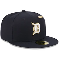 Casquette ajustée 59FIFTY Day 2025 bleu marine des Detroit Tigers pour homme New Era avec épingles