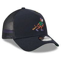 Men's New Era  Navy Detroit Tigers 2025 Big League Chew A-Frame 9FORTY Adjustable Trucker Hat