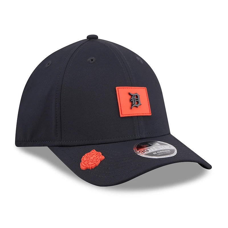 Casquette New Era Flex bleu marine Detroit Tigers 2026 Clubhouse M-Crown 39THIRTY pour homme