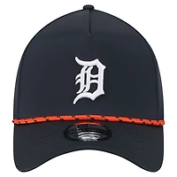 Casquette New Era 39THIRTY A-Frame Flex perforée bleu marine des Detroit Tigers pour homme