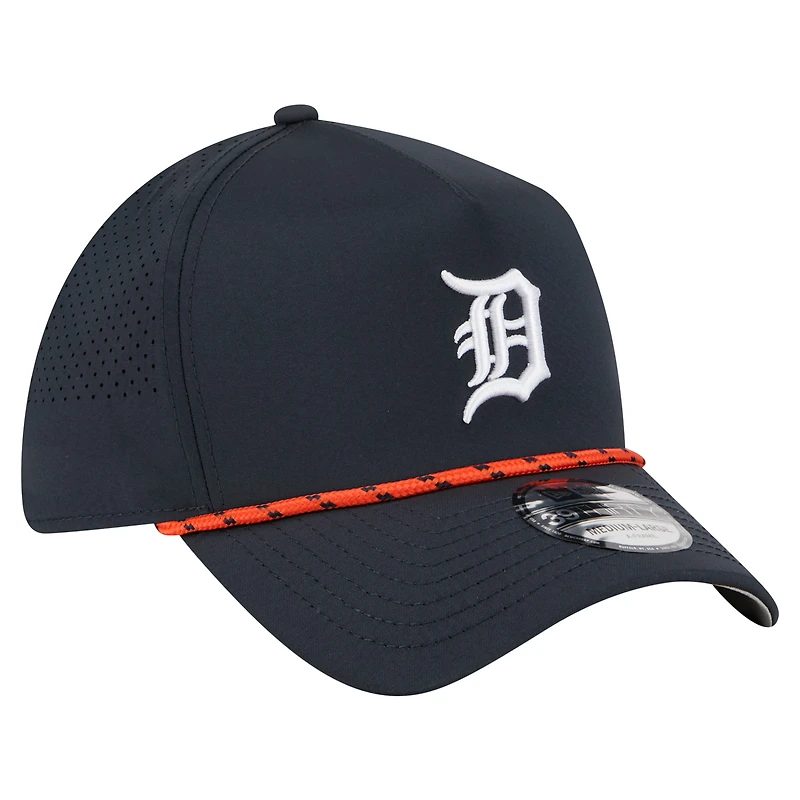Casquette New Era 39THIRTY A-Frame Flex perforée bleu marine des Detroit Tigers pour homme