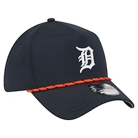 Casquette New Era 39THIRTY A-Frame Flex perforée bleu marine des Detroit Tigers pour homme