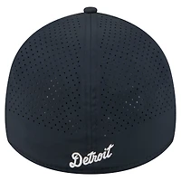 Casquette New Era 39THIRTY A-Frame Flex perforée bleu marine des Detroit Tigers pour homme