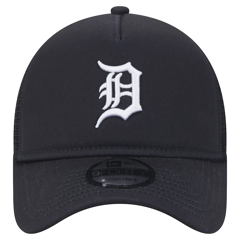 Men's New Era Navy Detroit Tigers 9FORTY A-Frame Trucker Adjustable Hat
