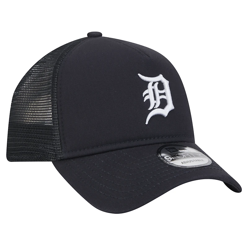 Men's New Era Navy Detroit Tigers 9FORTY A-Frame Trucker Adjustable Hat
