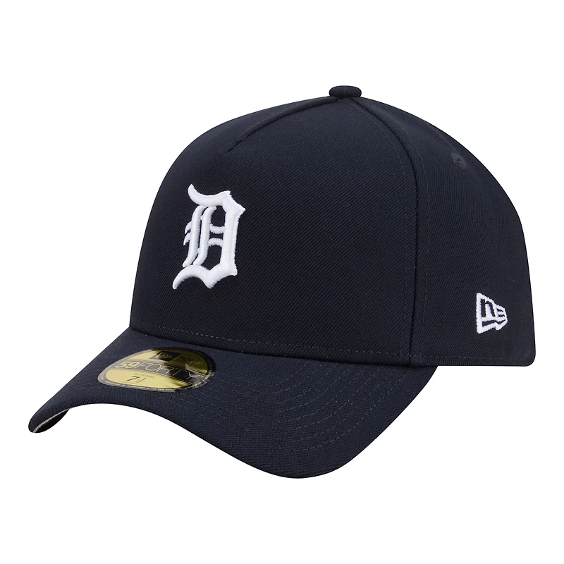 Men's New Era Navy Detroit Tigers A-Frame 59FORTY Fitted Hat
