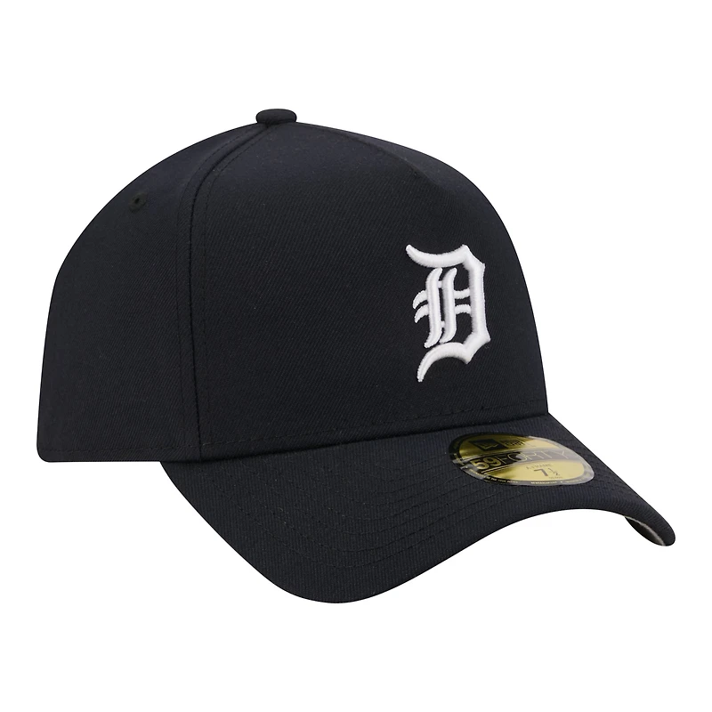 Men's New Era  Navy Detroit Tigers A-Frame 59FORTY Fitted Hat