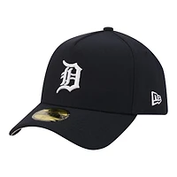 Men's New Era  Navy Detroit Tigers A-Frame 59FORTY Fitted Hat