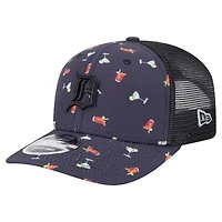Casquette extensible à bouton-pression New Era bleu marine Detroit Tigers Adventure Drinks Pattern 9SEVENTY pour homme