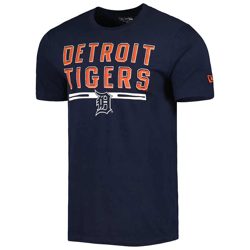 T-shirt d'entraînement au bâton pour homme Detroit Tigers New Era bleu marine