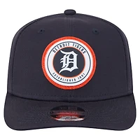 Casquette extensible à bouton-pression New Era bleu marine Detroit Tigers Circle Patch 9SEVENTY pour homme