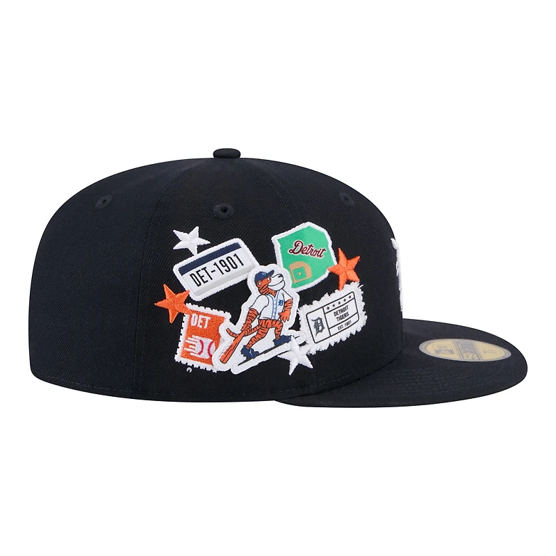 Men's New Era Navy Detroit Tigers City Patch 59FIFTY Fitted Hat