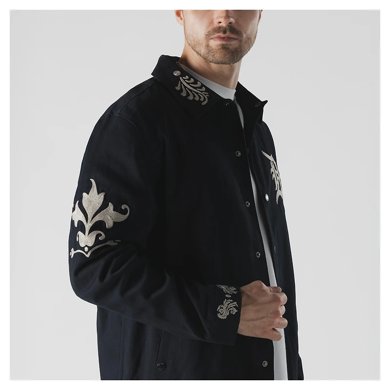 Men's New Era  Navy Detroit Tigers Coaches Full-Snap Jacket