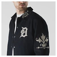 Men's New Era  Navy Detroit Tigers Coaches Full-Snap Jacket