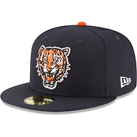 Casquette ajustée en laine 59FIFTY pour homme Detroit Tigers Cooperstown Collection New Era bleu marine