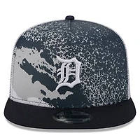 Casquette Snapback 9FIFTY New Era pour hommes des Detroit Tigers Court Sport bleu marine