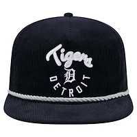 Men's New Era  Navy Detroit Tigers Full Circle Corduroy Golfer Adjustable Hat