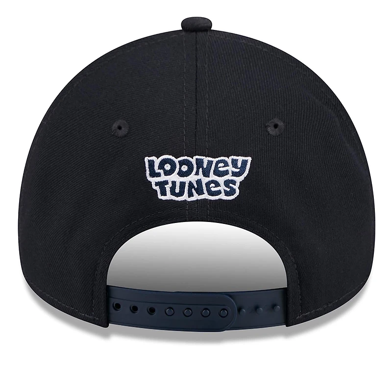 Men's New Era Navy Detroit Tigers Looney Tunes A-Frame 9FORTY Adjustable Hat