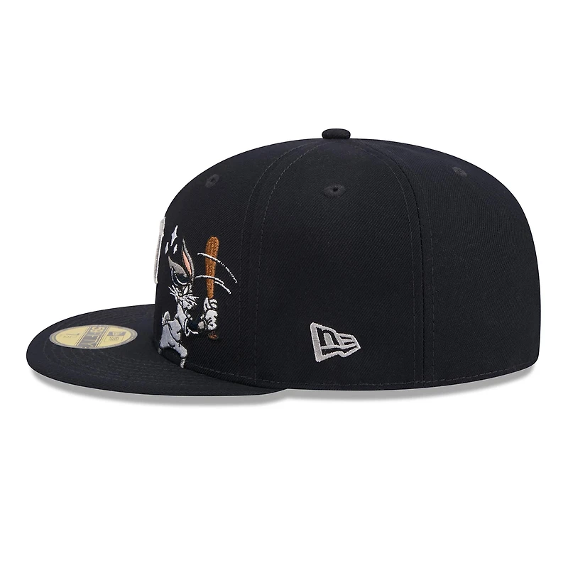 Men's New Era Navy Detroit Tigers Looney Tunes Bugs Bunny 59FIFTY Fitted Hat