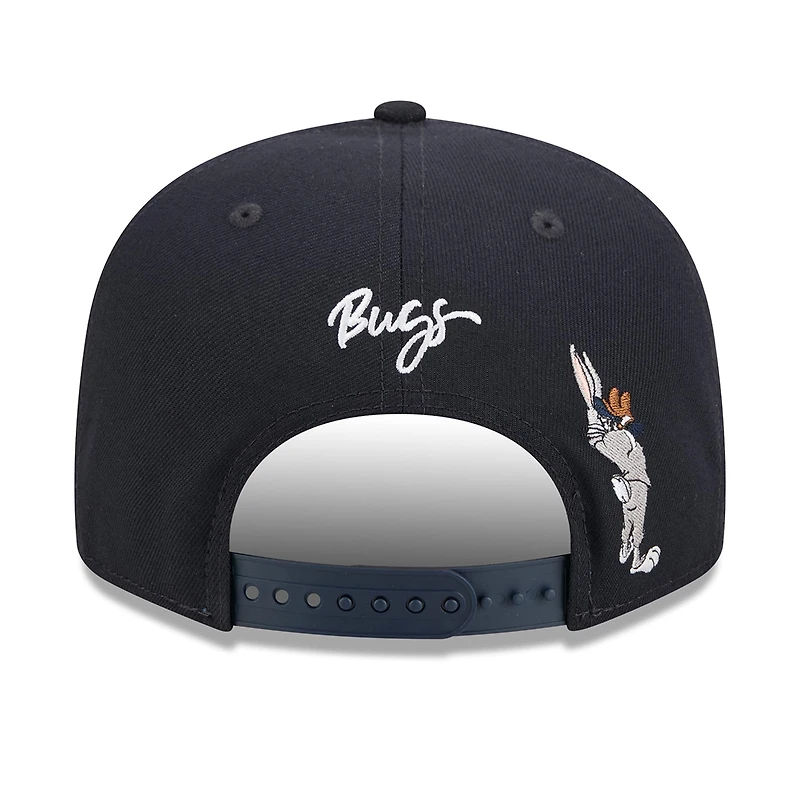 Men's New Era Navy Detroit Tigers Looney Tunes Bugs Bunny 9FIFTY Snapback Hat