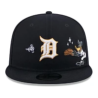 Casquette snapback New Era 9FIFTY pour homme, bleu marine, Detroit Tigers, Looney Tunes Daffy Duck