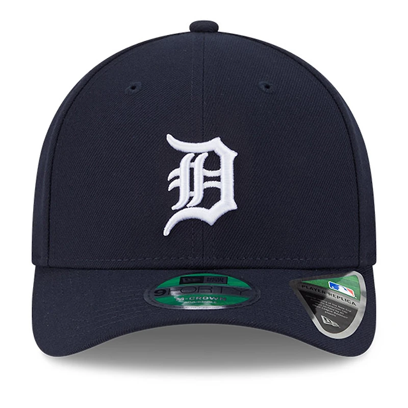 Casquette ajustable New Era bleu marine Detroit Tigers Player Replica 9FORTY pour homme