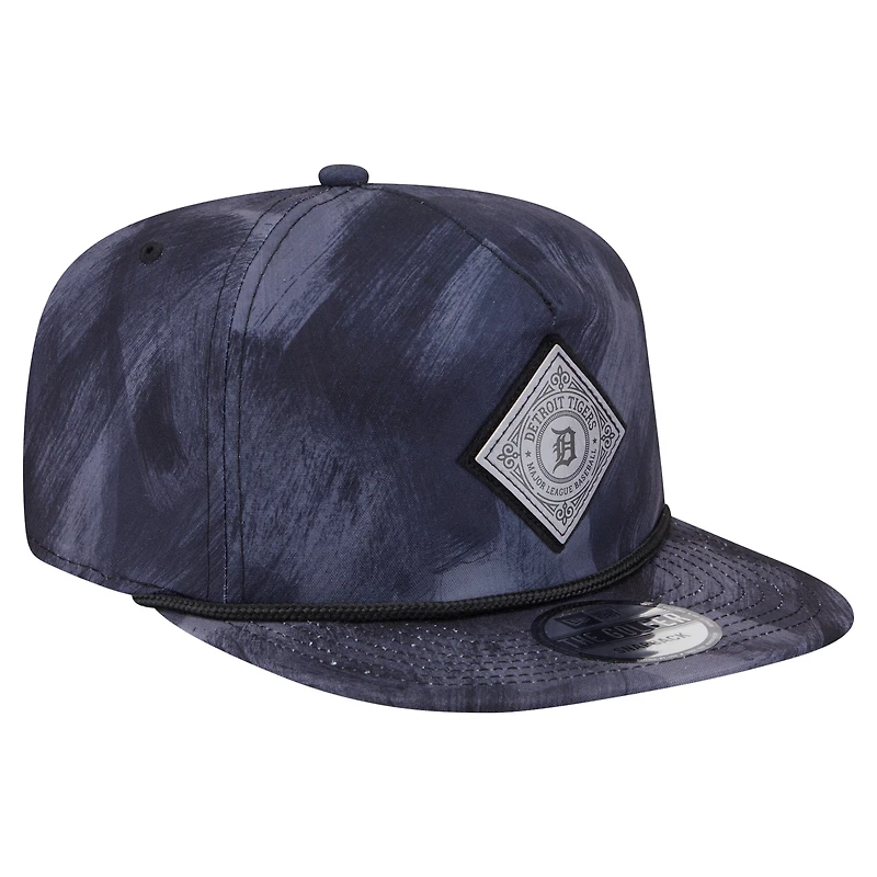 Casquette de golf à imprimé Detroit Tigers bleu marine New Era pour homme