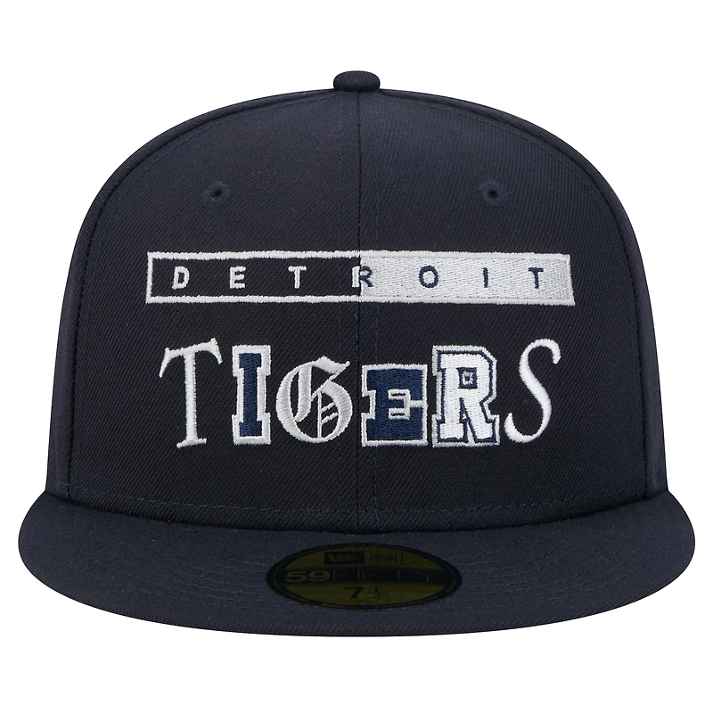 Casquette ajustée New Era 59FIFTY bleu marine Detroit Tigers Ransom pour homme