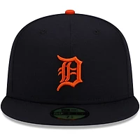 Casquette ajustée 59FIFTY pour homme Detroit Tigers Road Authentic Collection On-Field New Era bleu marine
