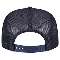Men's New Era Navy Detroit Tigers Seeing Diamonds A-Frame Trucker 9FIFTY Snapback Hat