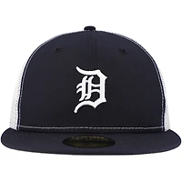 Men's New Era Navy Detroit Tigers Team Color 59FIFTY Trucker Fitted Hat