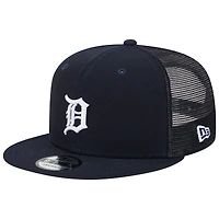 Casquette snapback 9FIFTY Trucker Team Color des Detroit Tigers New Era pour homme bleu marine
