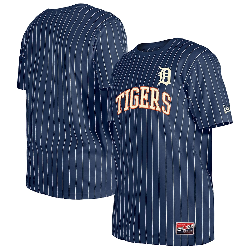 T-shirt à rayures bleu marine Detroit Tigers pour homme New Era