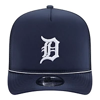 Men's New Era  Navy Detroit Tigers Worn A-Frame 9FIFTY Trucker Snapback Hat