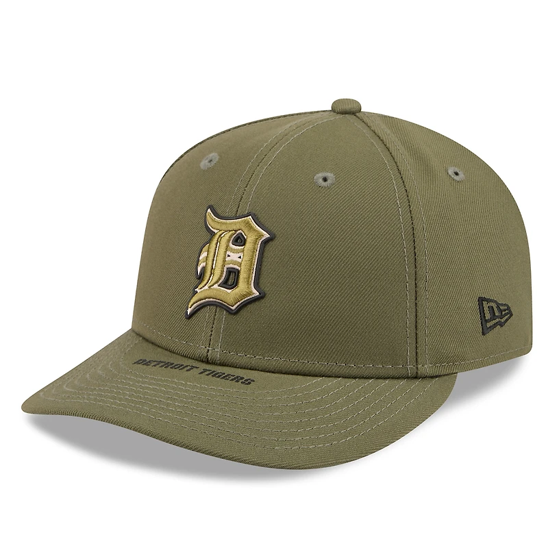 Men's New Era Olive Detroit Tigers 2026 Armed Forces Day Low Profile 59FIFTY Fitted Hat