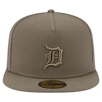 Men's New Era Olive Detroit Tigers Color Pack A-Frame 59FIFTY Fitted Hat