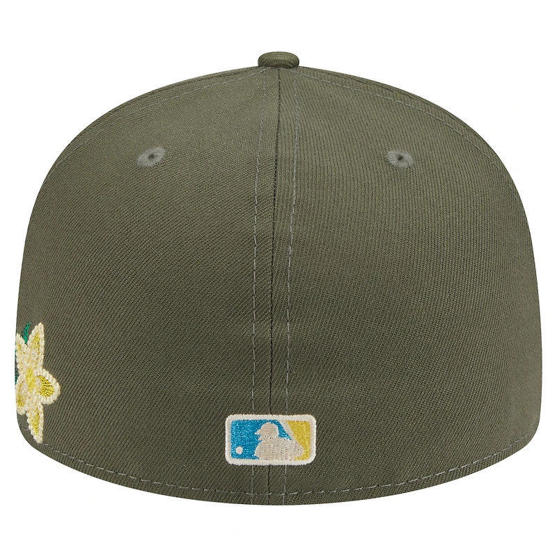 Men's New Era Olive Detroit Tigers Tonal Florals 59FIFTY Fitted Hat