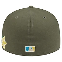 Men's New Era Olive Detroit Tigers Tonal Florals 59FIFTY Fitted Hat