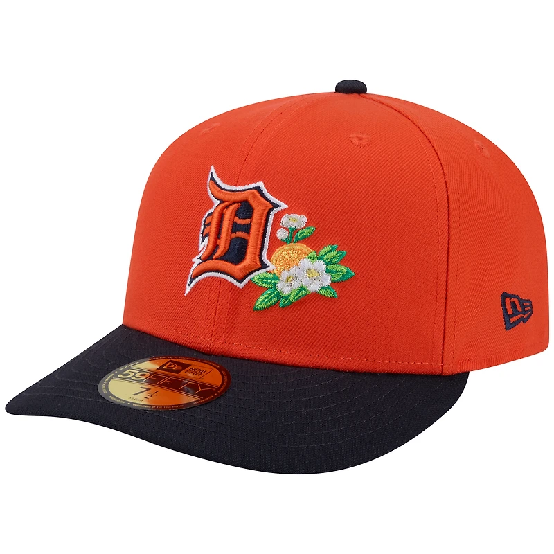 Casquette ajustée New Era 59FIFTY orange/marine Detroit Tigers, entraînement de printemps 2026, avec écusson