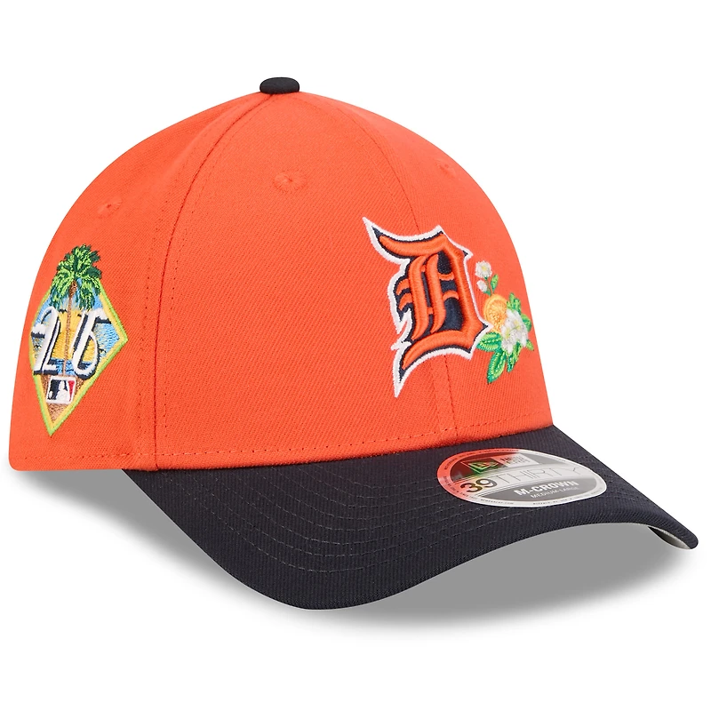 Men's New Era  Orange/Navy Detroit Tigers 2026 Spring Training M-Crown 39THIRTY Flex Hat
