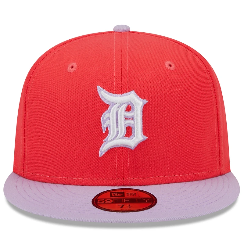 Men's New Era Red/Lavender Detroit Tigers Spring Color Two-Tone 59FIFTY Fitted Hat