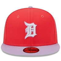 Men's New Era Red/Lavender Detroit Tigers Spring Color Two-Tone 59FIFTY Fitted Hat