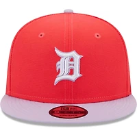 Casquette Snapback 9FIFTY Spring Basic Two-Tone pour homme Detroit Tigers New Era rouge/violet