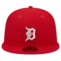 Men's New Era Red Detroit Tigers Logo 59FIFTY Fitted Hat