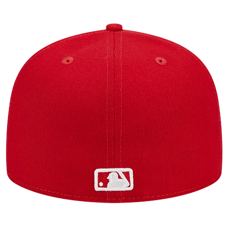 Casquette ajustée 59FIFTY rouge avec logo des Detroit Tigers pour hommes New Era